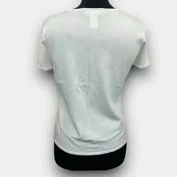 🔵 2/$15 ~ JONES NEW YORK ladies top cable knit design large white - Picture 4 of 7